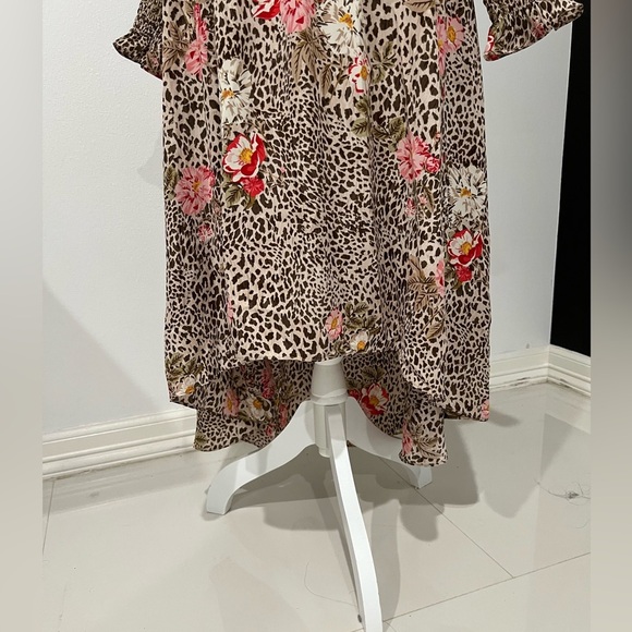 Nanette Lepore Brown and Pink High Low Dress - Picture 16 of 16